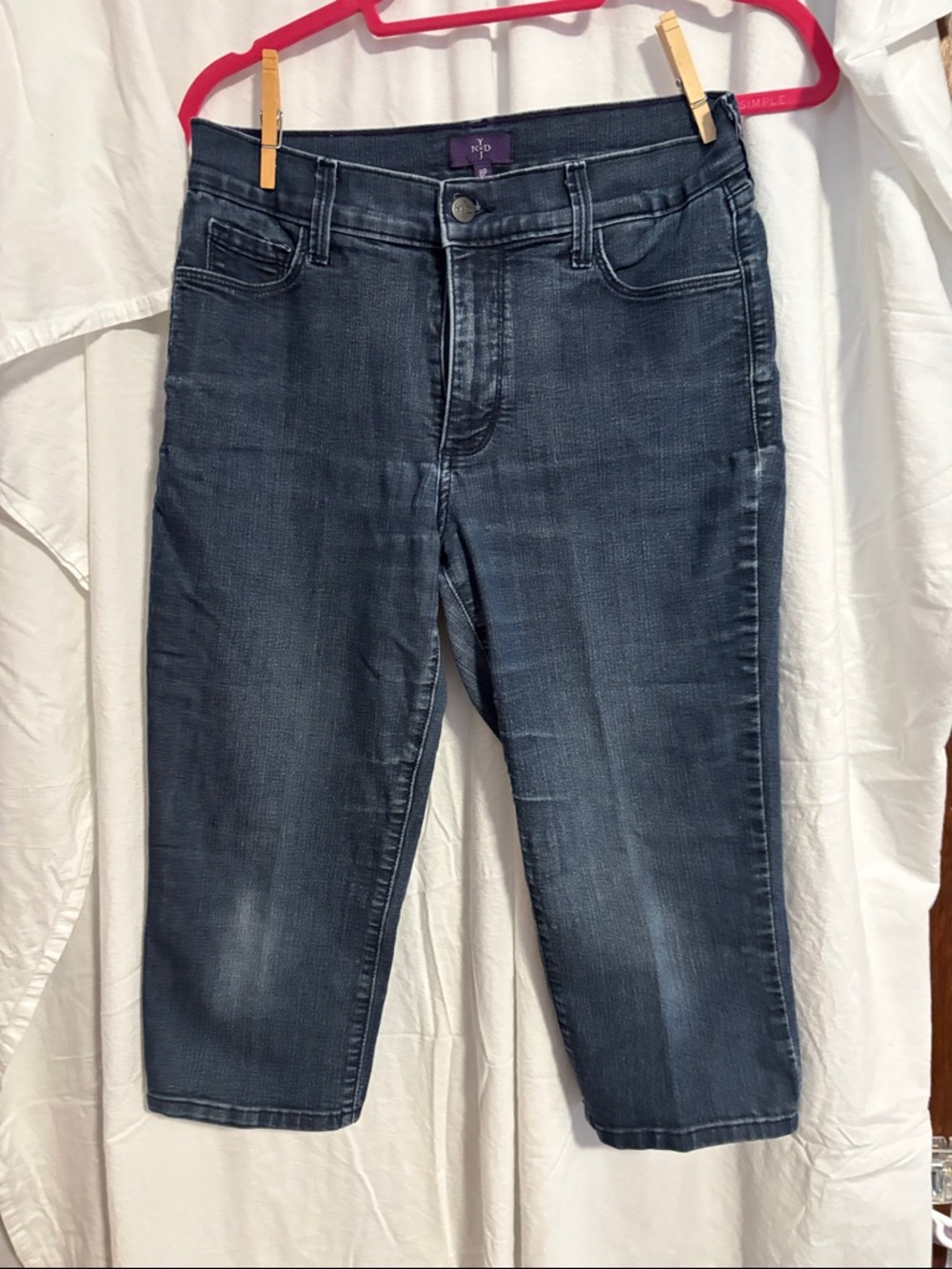 NYDJ Women's Dark Blue Ankle Crop Jeans